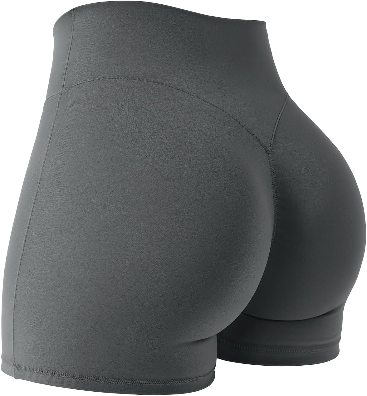 YEOREO Women's High Waist Yoga Biker Shorts - 4.5" Scrunch Design with Tummy Control