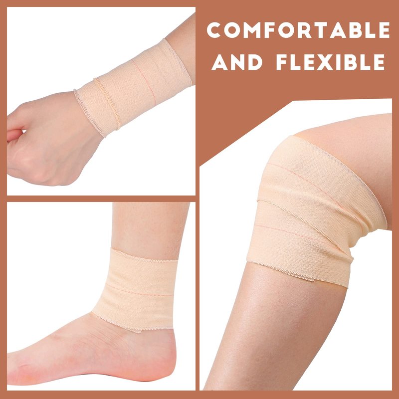Tondiamo 8 Rolls Elastic Tape Adhesive Elastic Tape Self Adhesive Bandages Wrap Flexible Stretch Bandages Athletic Sports Skin Strips for Sports Ankle, Knee and Wrist Animal Pets (4 Inch X 5 Yard)