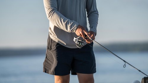 Abu Garcia 5'6" Max X Spinning Reel and Fishing Rod Combo, Size 750 Reel, 5 Stainless Steel Ball Bearings, Smooth Oil Felt Front Drag System, Lightweight Composite Rod Blank