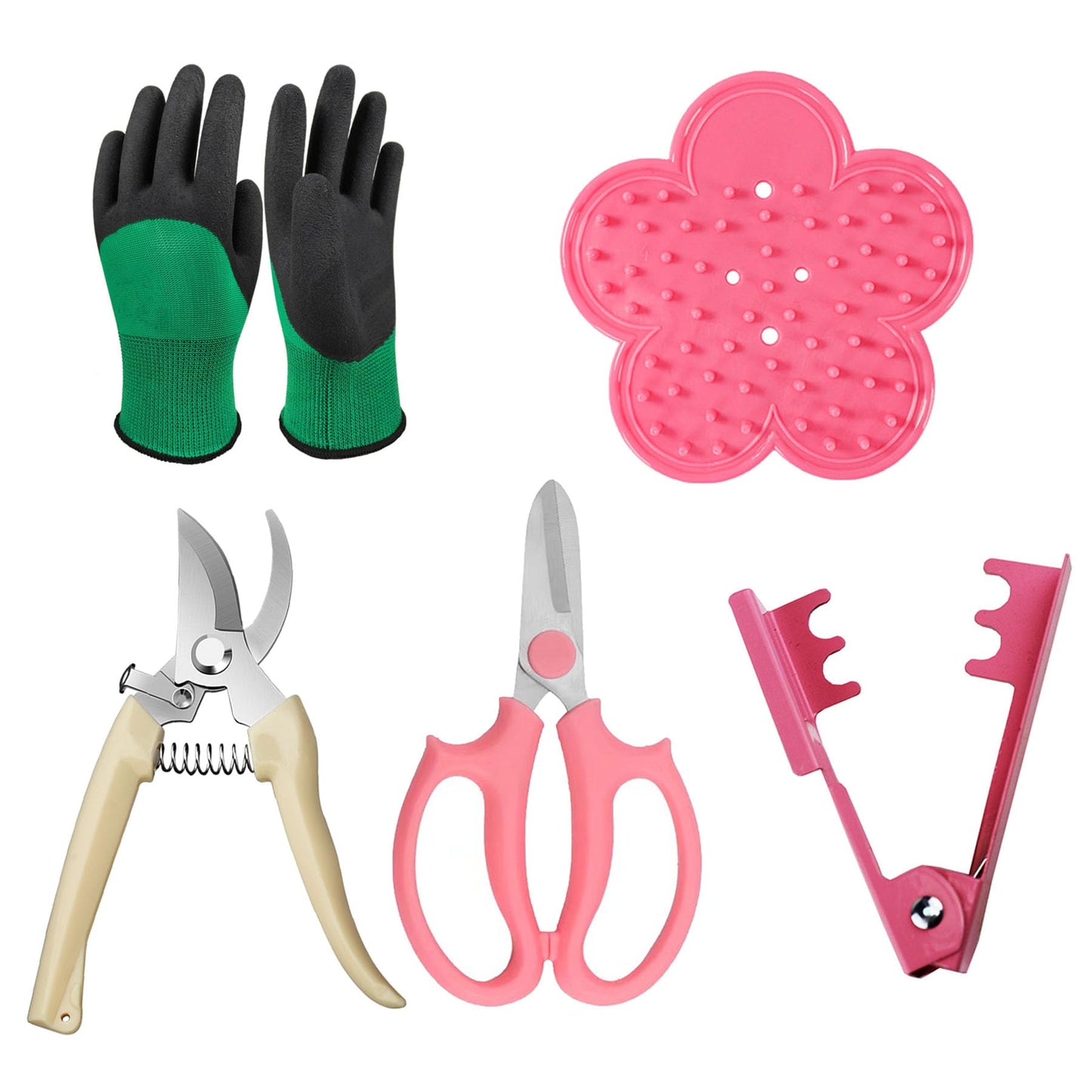 Floral Tool Kit, Rose Thorn Stripper Tool Garden Pruning Shears Scissors Kit, Glove for Floral Making Supplies,Use for Florist Supplies