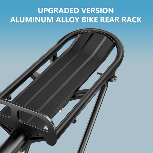 Bike Rear Rack Retractable Aluminum Alloy Bicycle Cargo Rack Mount Cycle Luggage Carrier Rear Seat Post Rack, Max Weight 55lb