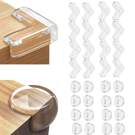 32 PCS Corner Protector Baby, Clear Table Corner Protectors Baby Proofing Baby Safety Products Baby Proof Corners and Edges Furniture Corner Protector