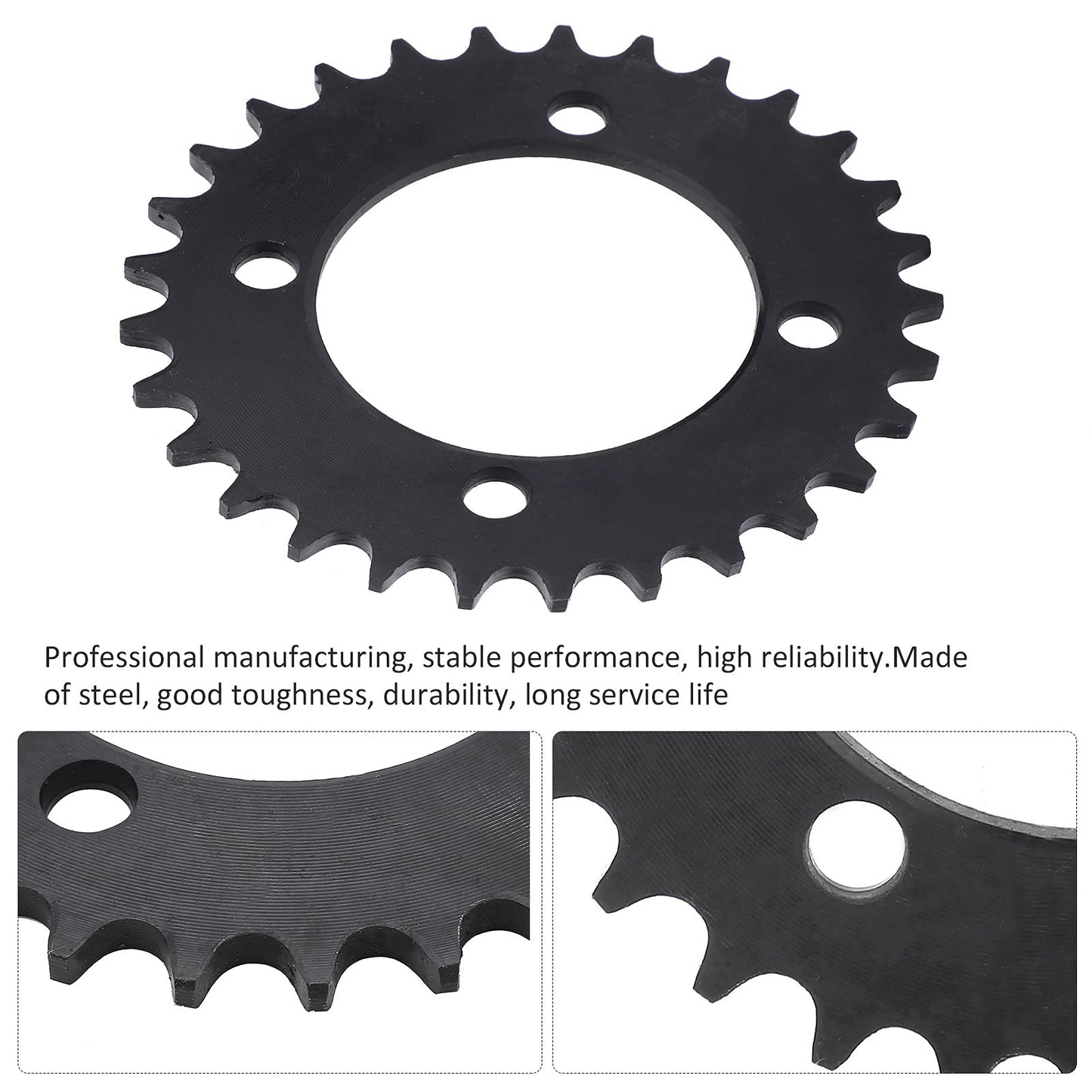 Alomejor Rear Freewheel, Steel 420 Chain Sprocket 29 Teeth Four Hole Mounting for Electric Tricycle Owners Bicycle Mechanics DIY Enthusiasts