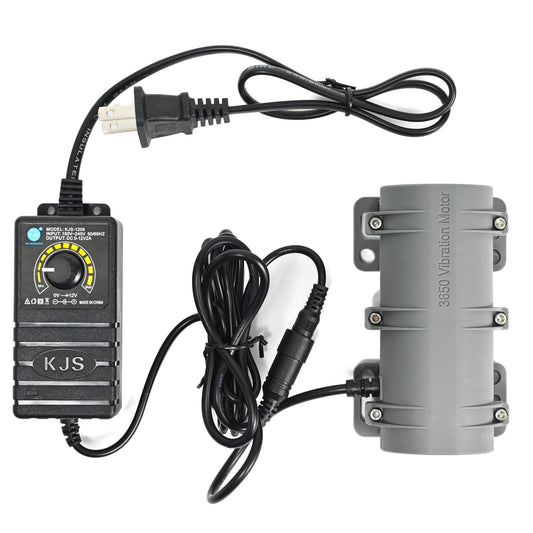 3800RPM Electric Motor, Vibration Motor, DC 12V Vibrating Motor 10W Carbon Brush Motor, Adjustable Power Supply for Electric Massage Chair Bed Industry Sieve Shaker Vibrators