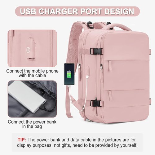 Coofay Expandable Travel Backpack - Airline Approved Waterproof Carry-On Bag for Men & Women