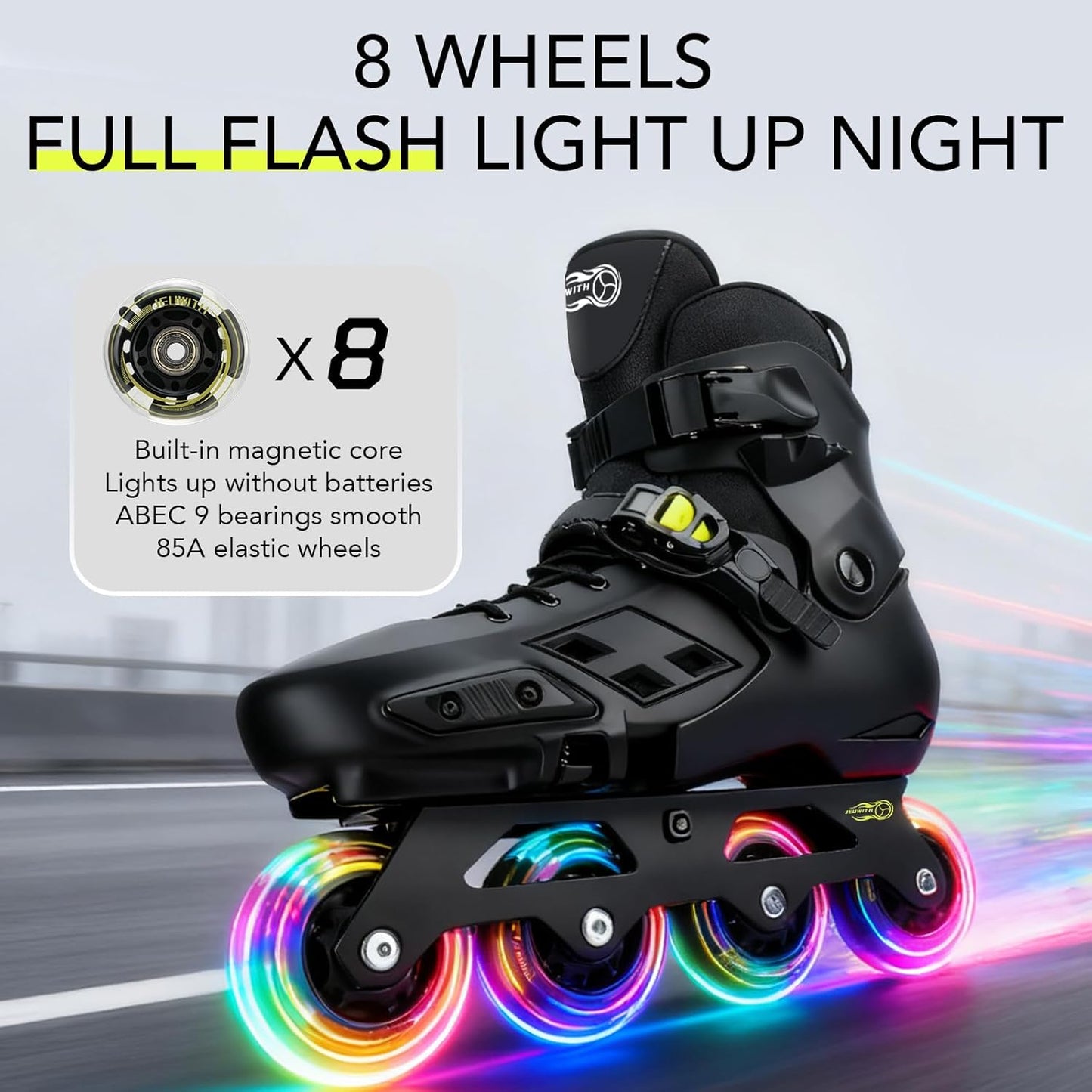 Skiennix Inline Skates for Kids - Adjustable Light-Up Wheels | Perfect for Beginners, Girls & Boys