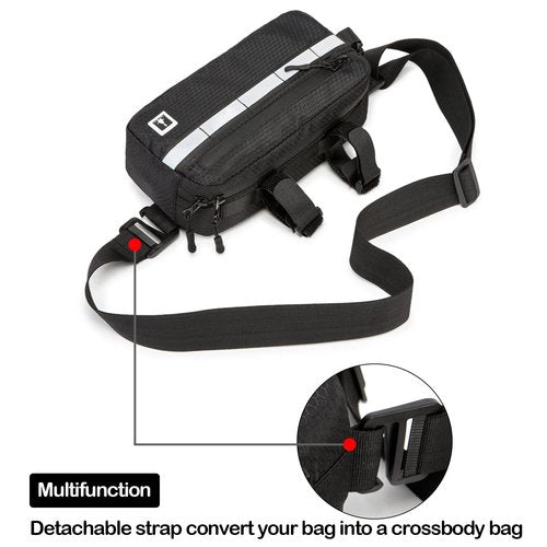 ROYALFAIR Waterproof Bike Handlebar Bag… (Black)