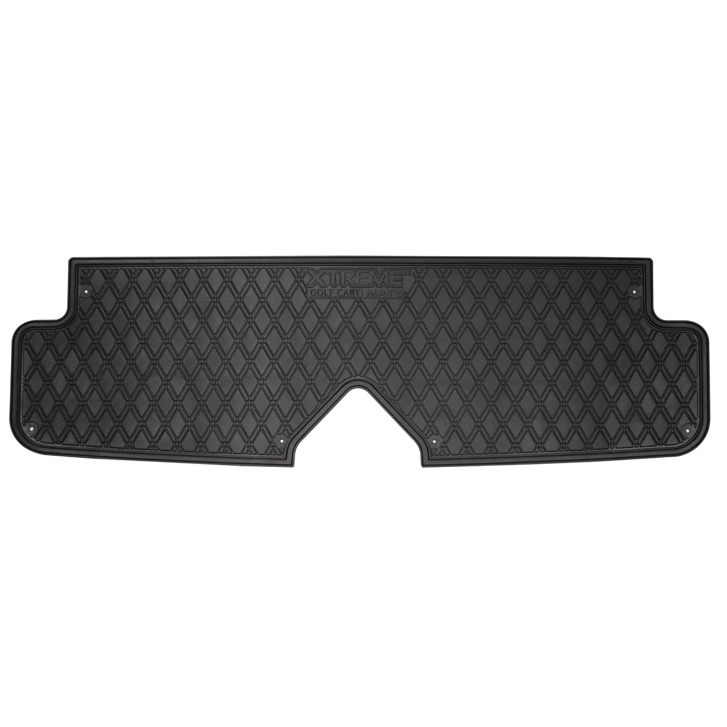Xtreme Golf Cart Mats Rear Step Rubber Floor Mat Compatible with ICON (2021+) Golf Cart Models with Factory Rear Facing Seat | Full Coverage Protection 42.75" x 13.5" - Blue Trim