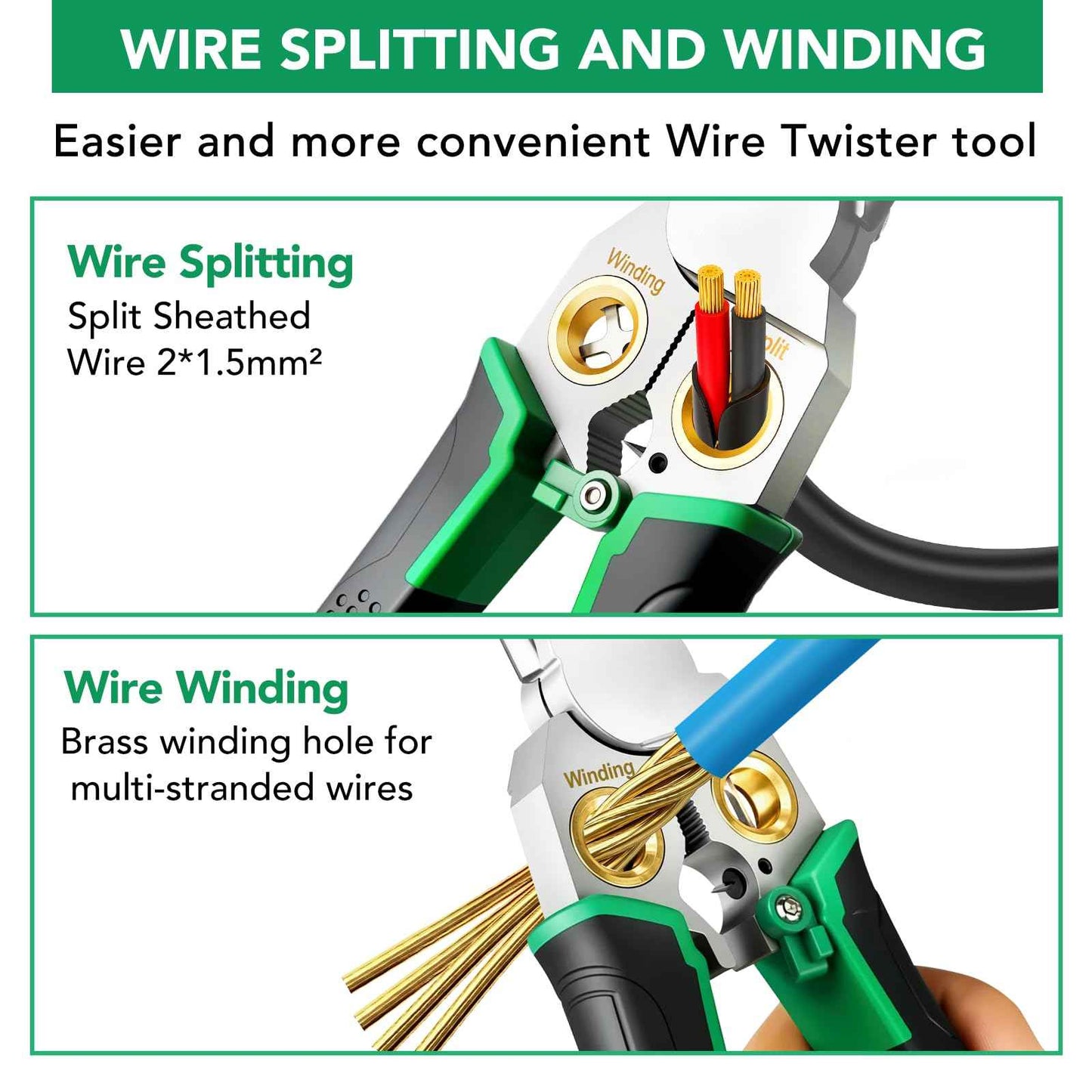 8-in-1 Wire Stripper, Multifunctional Wire Stripper Crimper Cable Cutter Pliers, Professional Wire Strippers Electrical Wire Crimper, Wiring Tools, Electrician, HVAC, Car Repair Tool