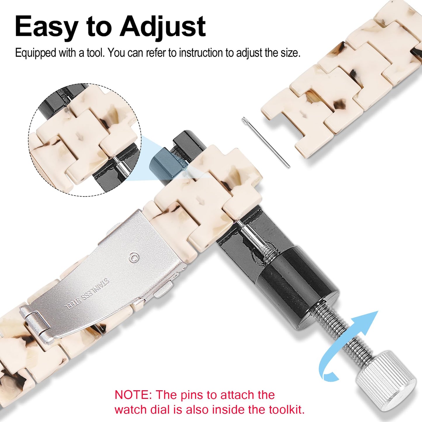 Compatible with Garmin Venu 3s Watch Band Resin, 18mm Strap Compatible for Garmin Venu 4s 41mm/Venu 2s/Forerunner 265s/255s/Vivoactive 4s Wristband Bracelet Replacement with Stainless Steel Buckle
