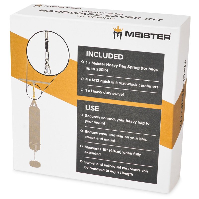 Meister Heavy Bag Hardware Saver Kit w/Spring, Swivel & Carabiners