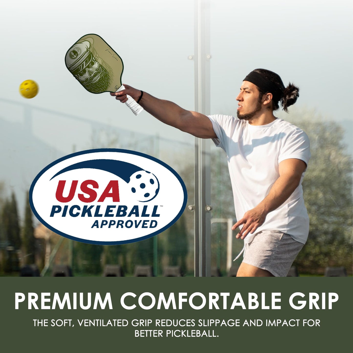 KC SMASH Pickleball Paddle Set of 2 – USAPA Approved, Beginner & Intermediate Friendly, Ultra-Comfort Grip, Includes Balls & Carry Bag