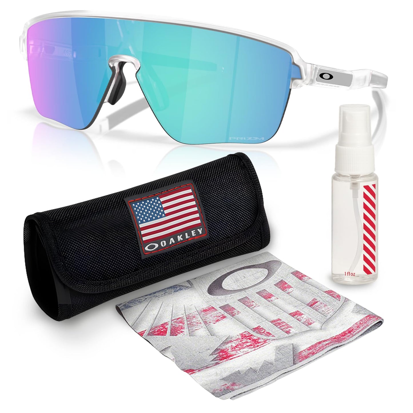 Oakley CORRIDOR SQ OO9415 Sunglasses MATTE CLEAR Frame with PRIZM SAPPHIRE Lenses With Official Eyewear Kit