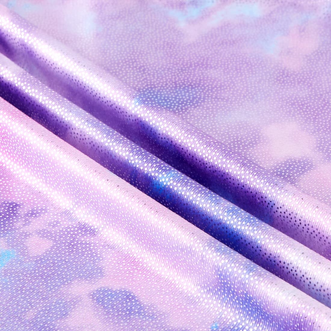HOZIY Toddler Girls Gymnastics Outfit with Shorts Leotards for Kids Tumbling Biketard 4t 5t Leo Dance Clothes Clothing Bodysuits Child Purple Tie Dye