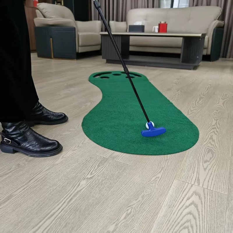 NUOERSAI Grassroots Par Three Putting Gree Indoor Golf Putting Mat, Indoor Putting Green, Golf Training Aid and Putting Practice Game – Help You Recapture the Feel of a Real Course