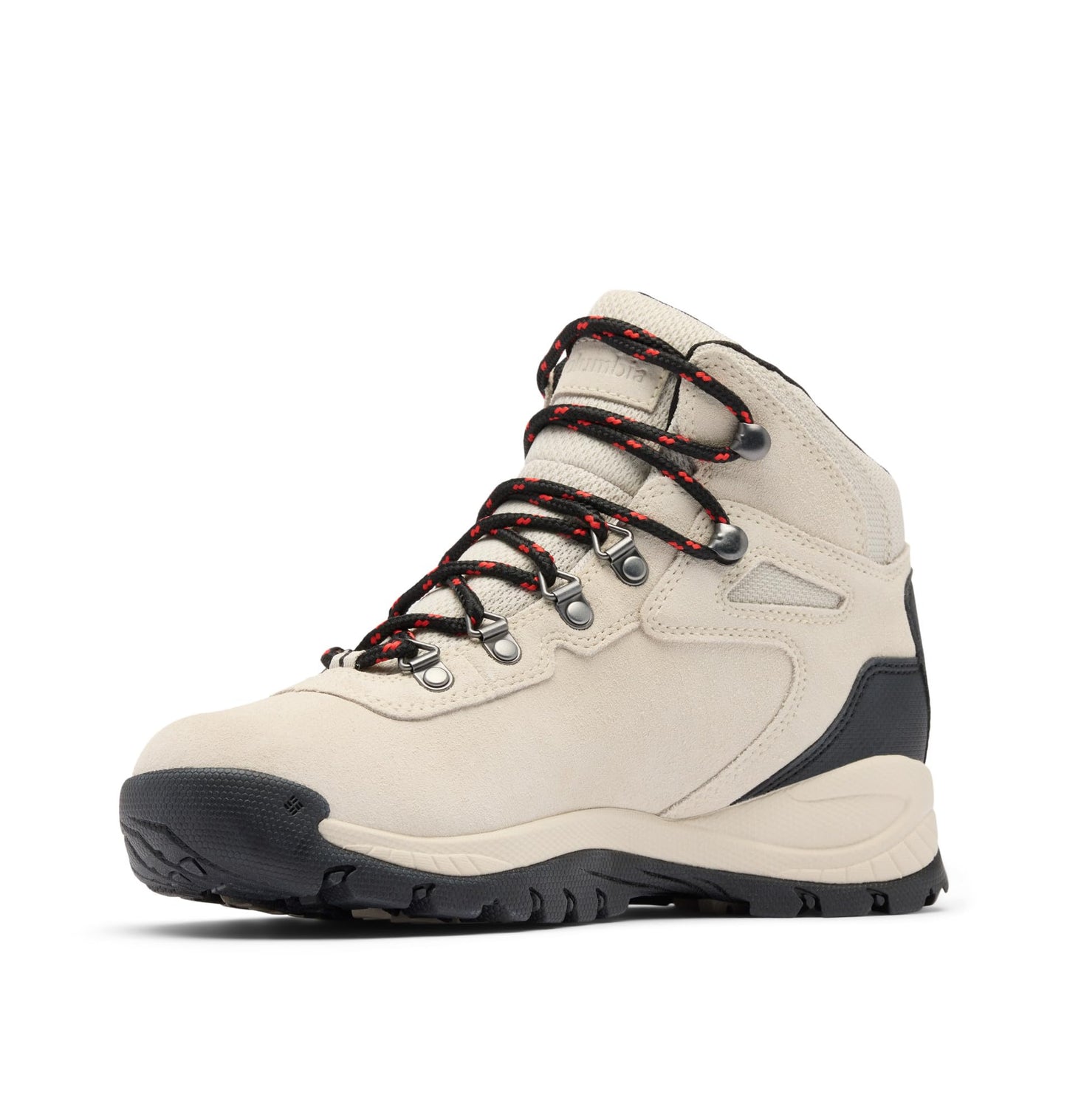 Columbia Women's Newton Ridge Plus Waterproof Amped, Cloud Grey/Poppy Red, 7.5 Wide
