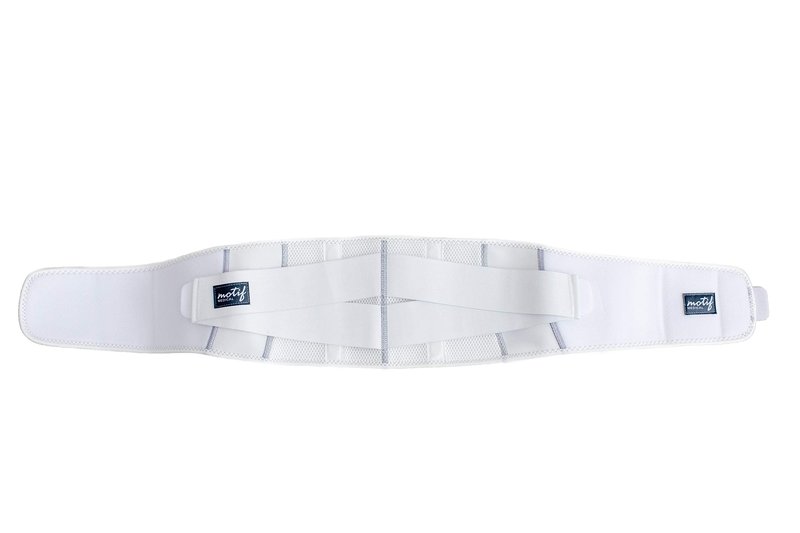 Motif Medical Pregnancy Support Band – Breathable, Adjustable Pregnancy Belly Support Band - Maternity Support Band Relieves Pressure on Abdomen, Lower Back, Hips & Pelvis (Medium, White)