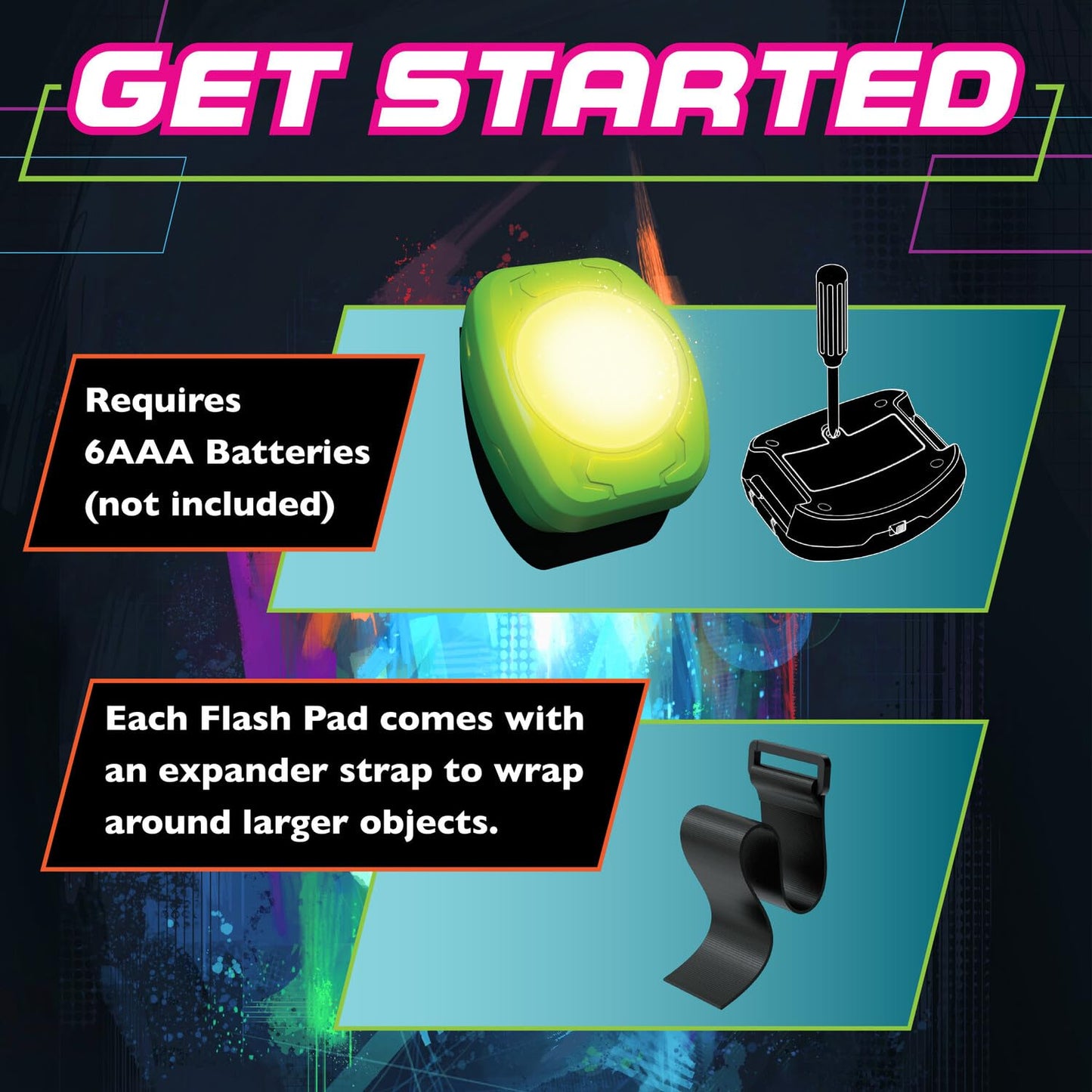 MindWare Flex Flash Reflex Training Game for Kids & Adults – Fast-Paced Reaction Speed Game with Wearable Light-Up Pads, 1–3 Players, Ages 6+