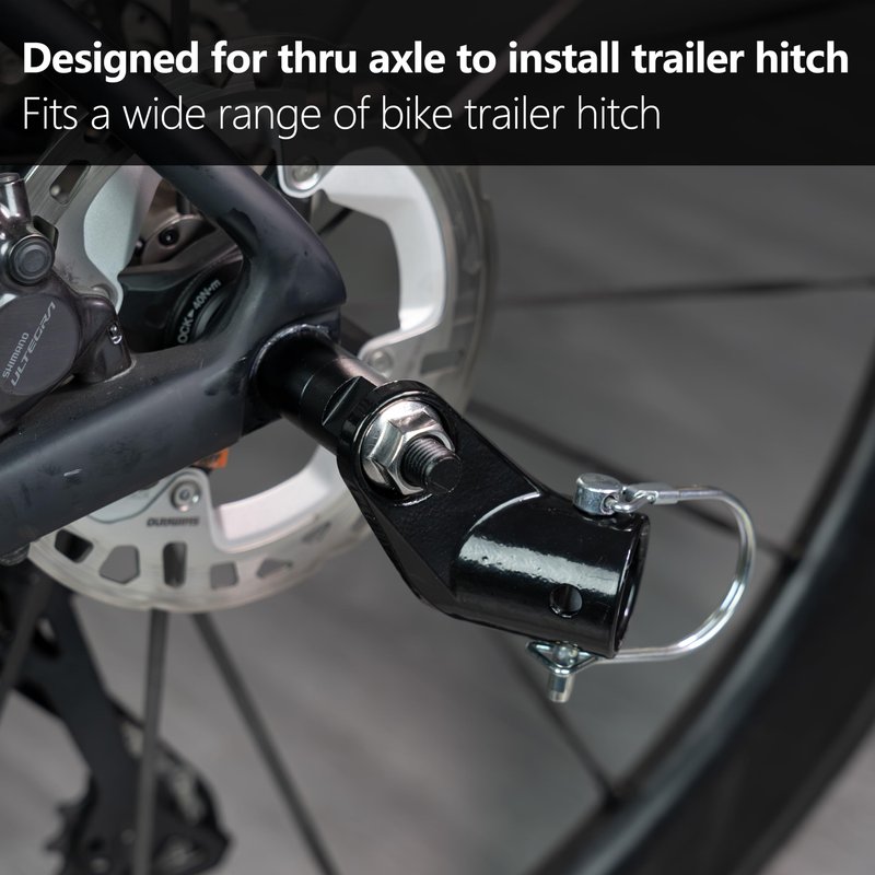 Thinvik Bike Thru Axle Adapter for Trailer Hitch 12mm Thru Axle 1.0 Thread Pitch Shaft Length 178mm