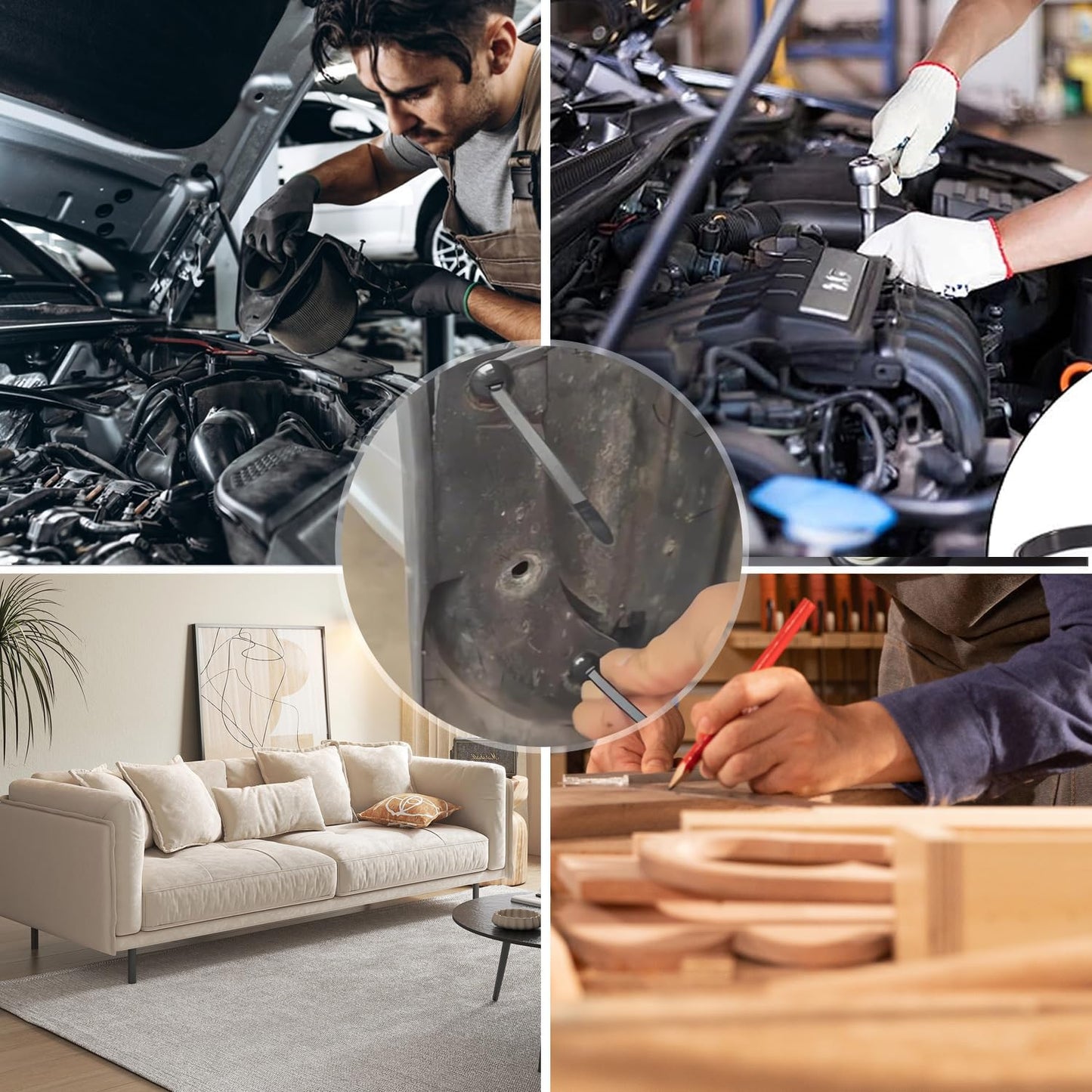 Nylon Universal Cable Tie Buckle, 100 PCS Heavy Duty Self-Locking Nylon Zip Ties Holder, Multi-purpose Plastic Cable Ties Tool, New Multifunctional Cable Tie Buckle for Car Daily Repair (100 PCS)