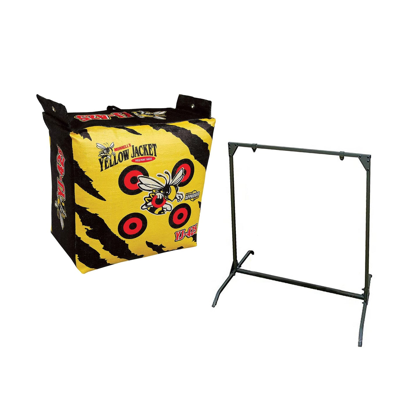 Morrell Yellow Jacket YJ-425 Field Point Archery Bag with HME Heavy-Duty Adjustable Stand – Outdoor Dual-Sided Target for Compound, Crossbow, and Traditional Bows up to 425 Fps