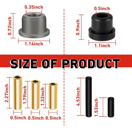 FIXHAWK Club Car Front End Repair Bushing Kit for Club Car Precedent 2004-Up Gas and Electric Golf Cart