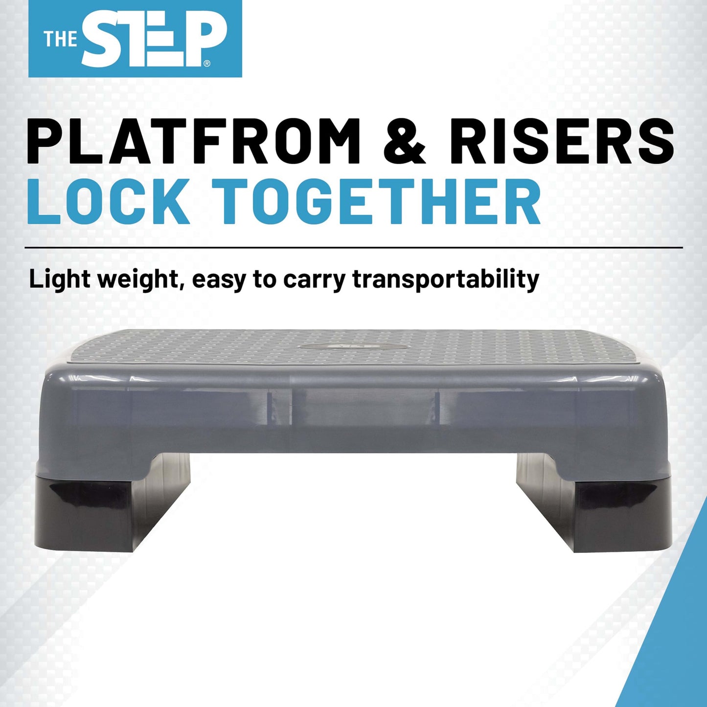 The Step Mini Aerobic Stepper for Home Workout Steppers for Exercise,Gray/Black