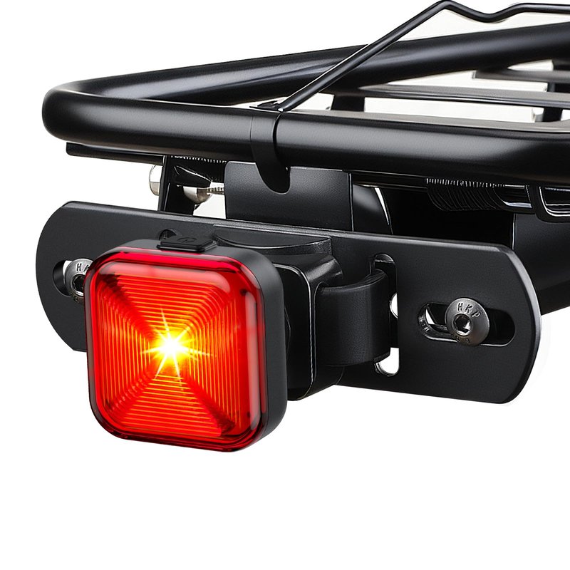 ONVIAN Bike Tail Light for Rear Bike Rack Mounting, USB Rechargeable LED Bicycle Rear Cycling Safety Flashlight, Waterproof Bicycle Tail Light with 5 Light Mode Options for Road Mountain