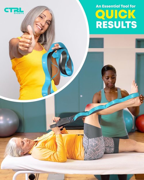 Fascia Stretching Strap by [Brand Name] - Non-Elastic Yoga & Physical Therapy Band | Enhance Flexibility & Mobility