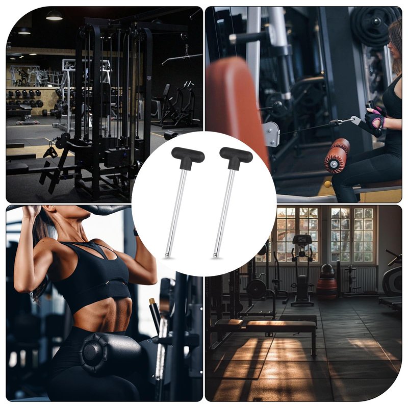 Motroce 8Pcs Weight Stack Pin, Gym Pin Heavy Duty Weight Machine Pin Tensile 3/8 Inch Diameter 6 Inch Locking Space Universal Weight Selector Pin for Home Gym Exercise Machine Accessories