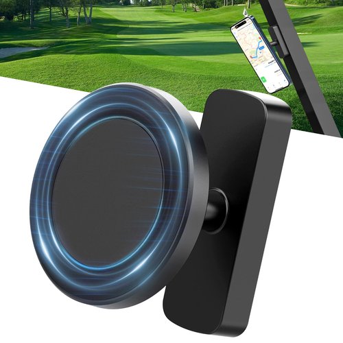 GGV Golf Cart Phone Holder, Magnetic Phone Mount Compatible with MagSafe iPhone Universal Cell Phones, 360° Adjustable, Golf Cart Accessories Valentines Day Gift for Men and Women