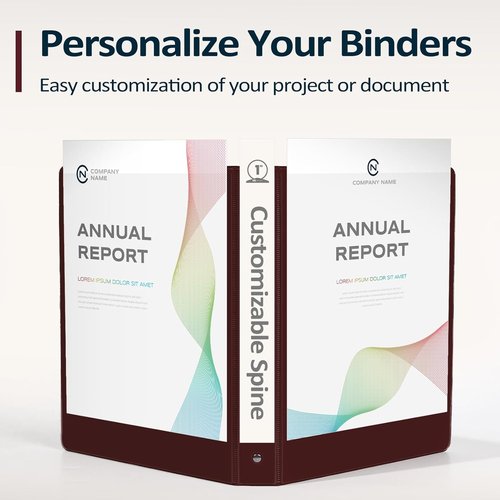 BinderX Extra Durable 2-Inch 3-Ring Binder - Customizable View Cover & Inside Pockets | Navy Blue