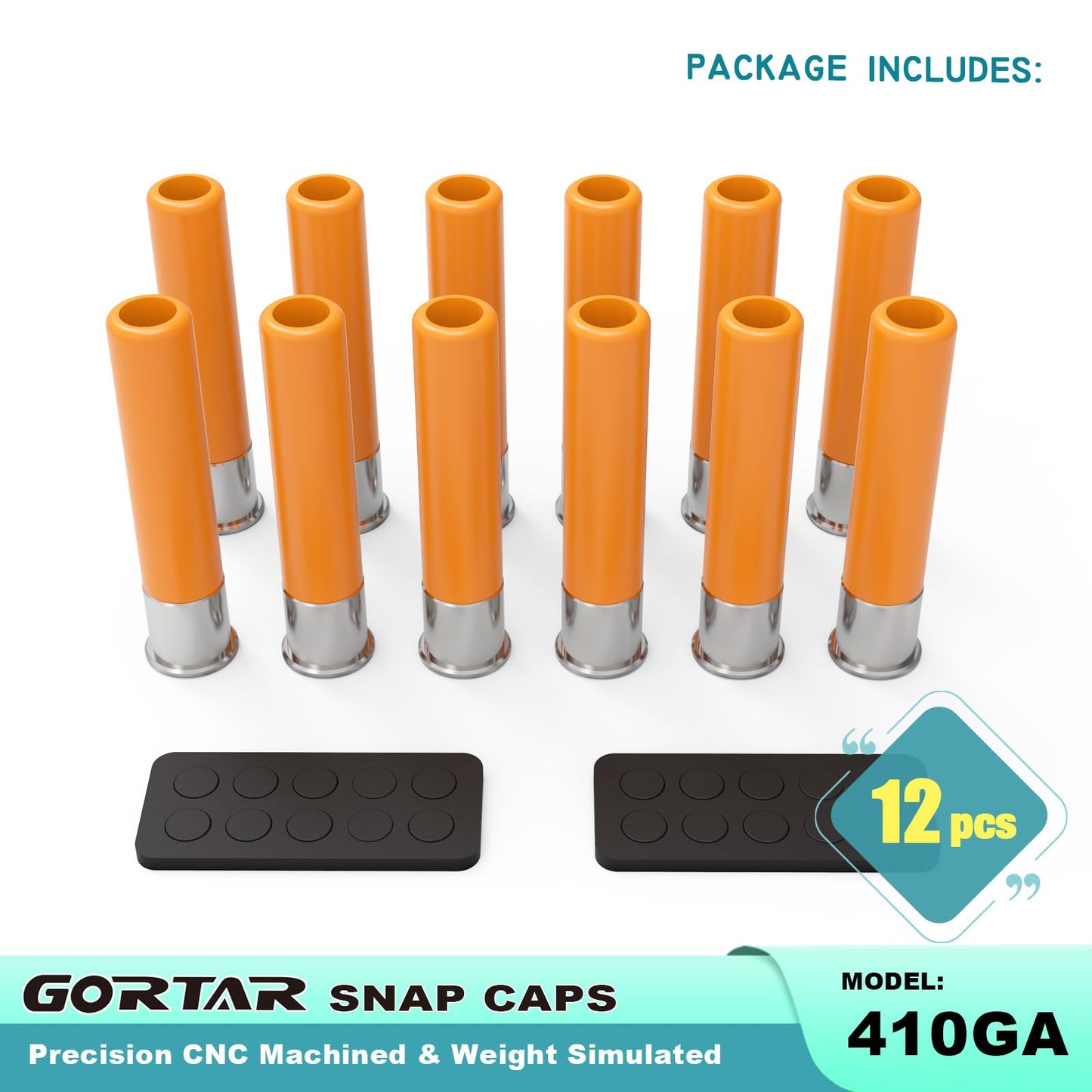 GORTAR 410GA Snap Caps Training Dummy Rounds Practice Safe Loading Firing Close to Real Weight -12 Pcs