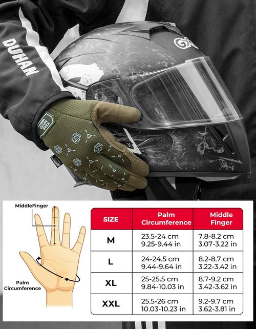 KEMIMOTO Tactical Gloves, Breathable Touchscreen Outdoor Full-Finger Gloves for Men Women for Cycling, Biking, Safety Work, Mechanic, Gardening, Yard Work 2025