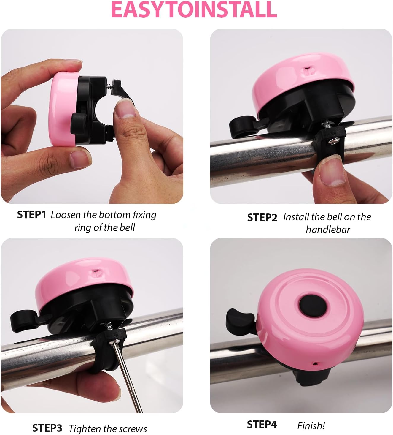 Skiennix Kids Bike Bell - Cute & Easy-to-Install Handlebar Bell for Boys and Girls' Bikes