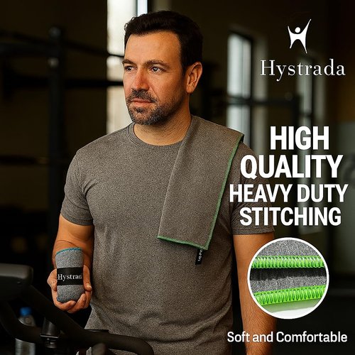 Hystrada Microfiber Quick-Dry Workout Towels for Men & Women – Ultra Absorbent Gym Sweat, Sports & Tennis Towels for Fitness, Travel, Camping & Workout – 5-Pack, 16x30.5 Inch