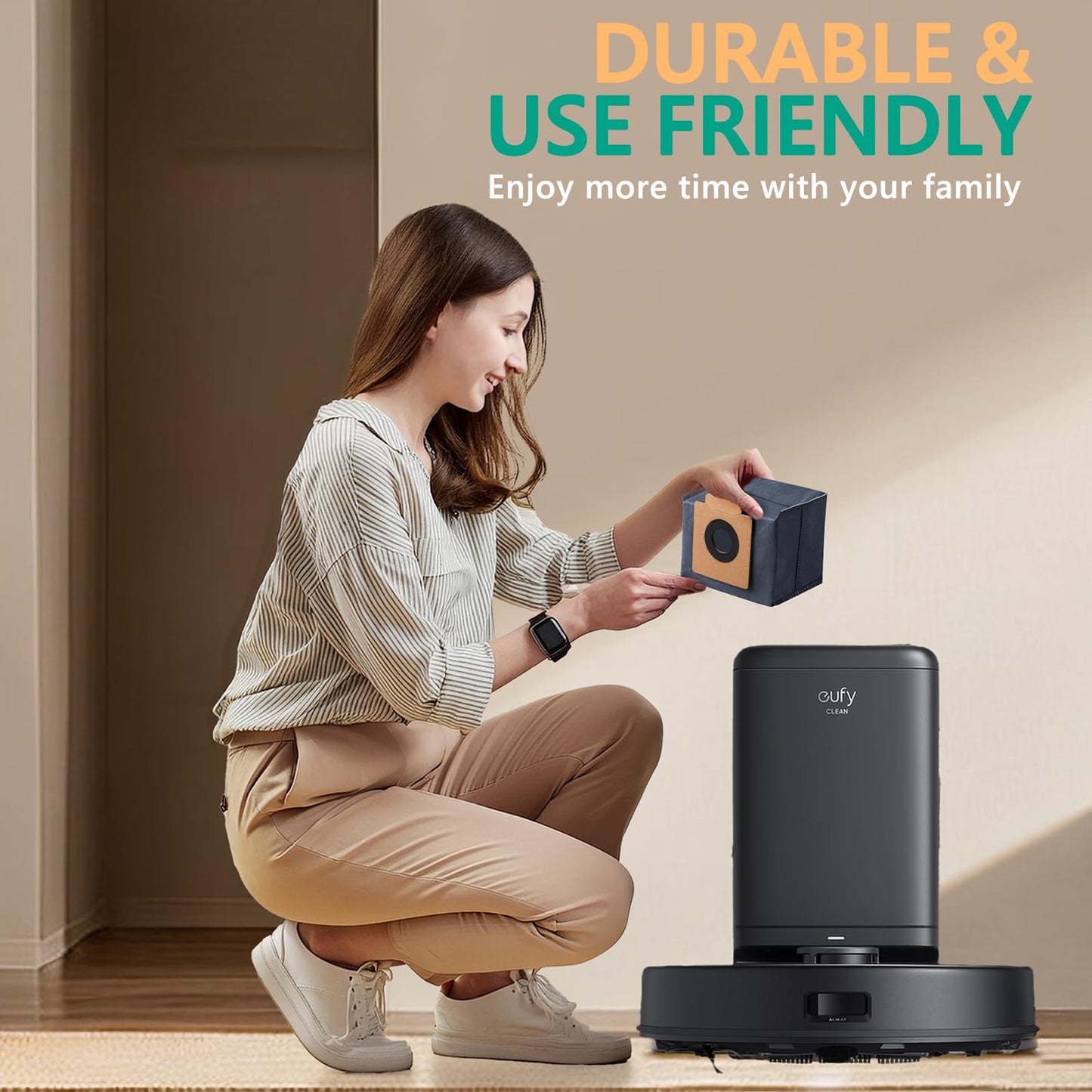 Dust Bags for eufy X10 Pro Omni Robot Vacuum & X8 Pro with Self-Empty Station, Large Capacaity, 6 Pack