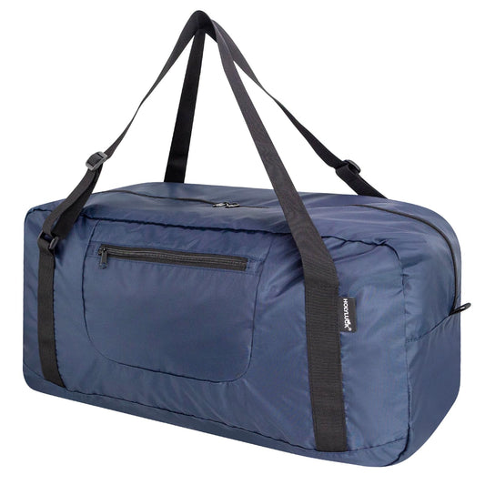 HOLYLUCK Foldable Travel Duffel Bag Luggage Great for Gym -55L, Navy Blue