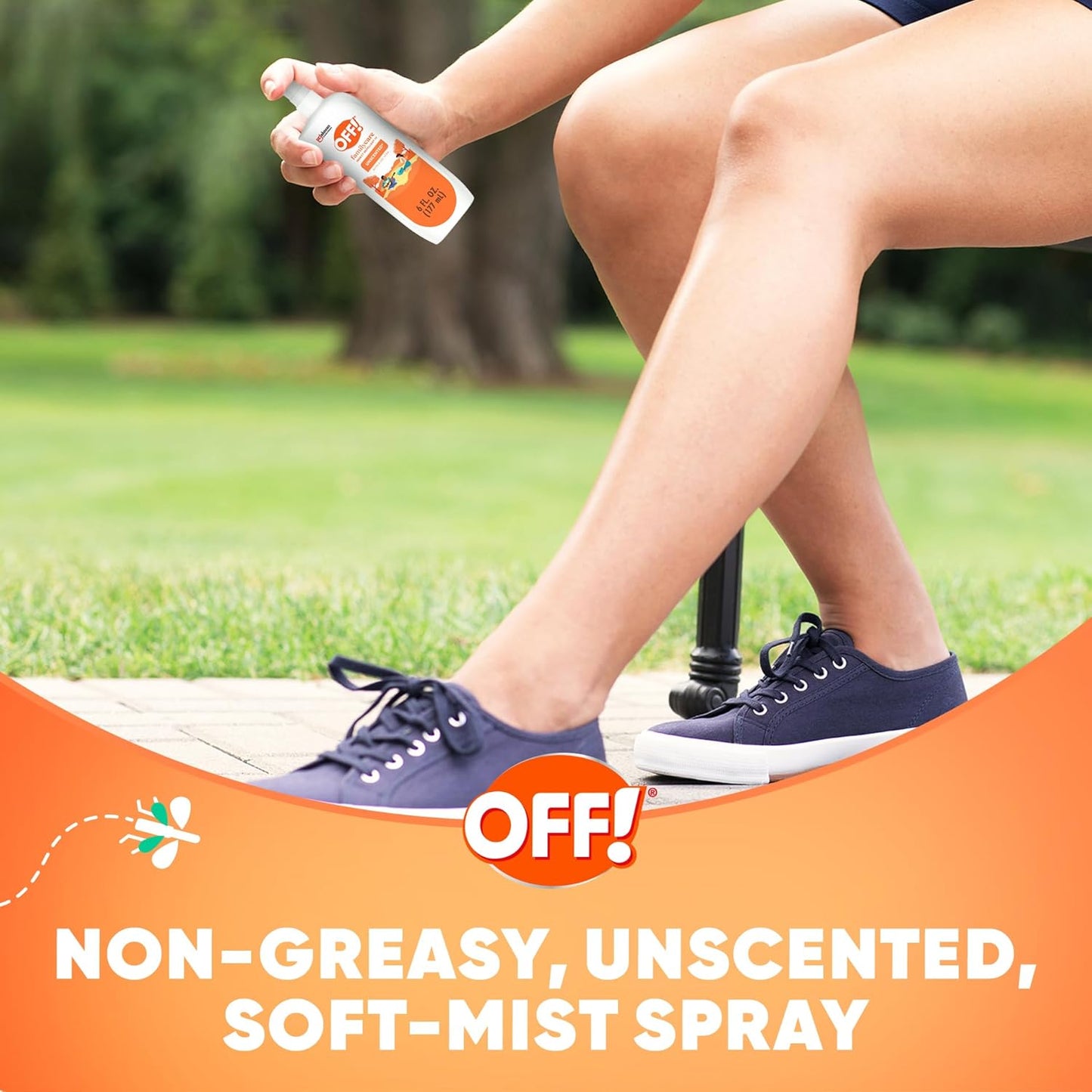 OFF! FamilyCare Insect & Mosquito Repellent Spritz - Unscented Bug Spray with Aloe Vera, 6 oz