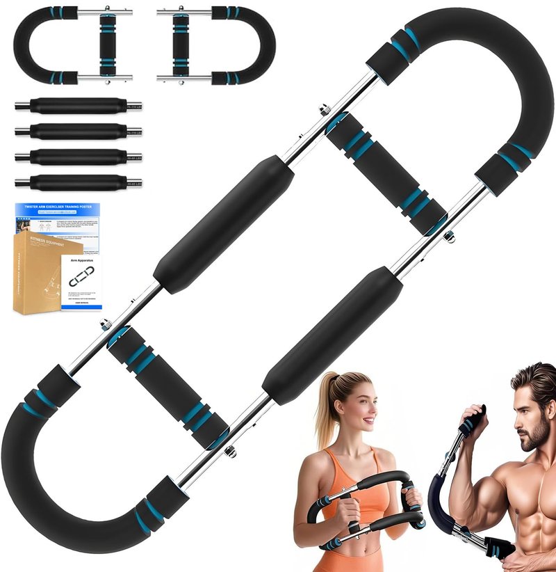 Twister Arm Trainer for Men, Chest Workout Equipment. Adjustable Chest Trainer with 4 Spring. Forearm Strengthener, Fitness Equipment, Forearm Exerciser.Home Gym Exercise Equipment 30-110 lbs