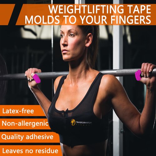 ANAMPION 4 Roll Lifting Thumb Tape for Olympic Weightlifting Gym & Hook Grip Tape for Powerlifting, Cross Training, Gym Tape, Workout, Weight Lifting Tape, Athletic Finger Wrap 1.5inch*7 Yard