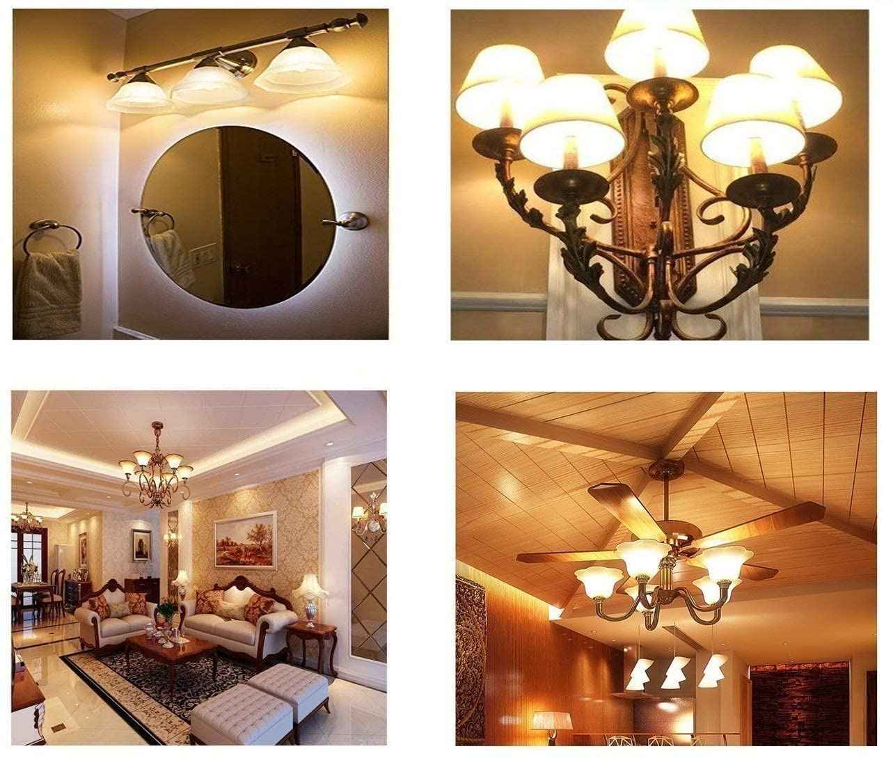 VUITUY E11 led Bulb 75w 100w Halogen Bulbs Replacement, JD e11 T4 Mini Candelabra Base 110V 120V 130 Voltage Input Light Bulbs, Warm White 3000K Pack of 4 (E11-4PWW)