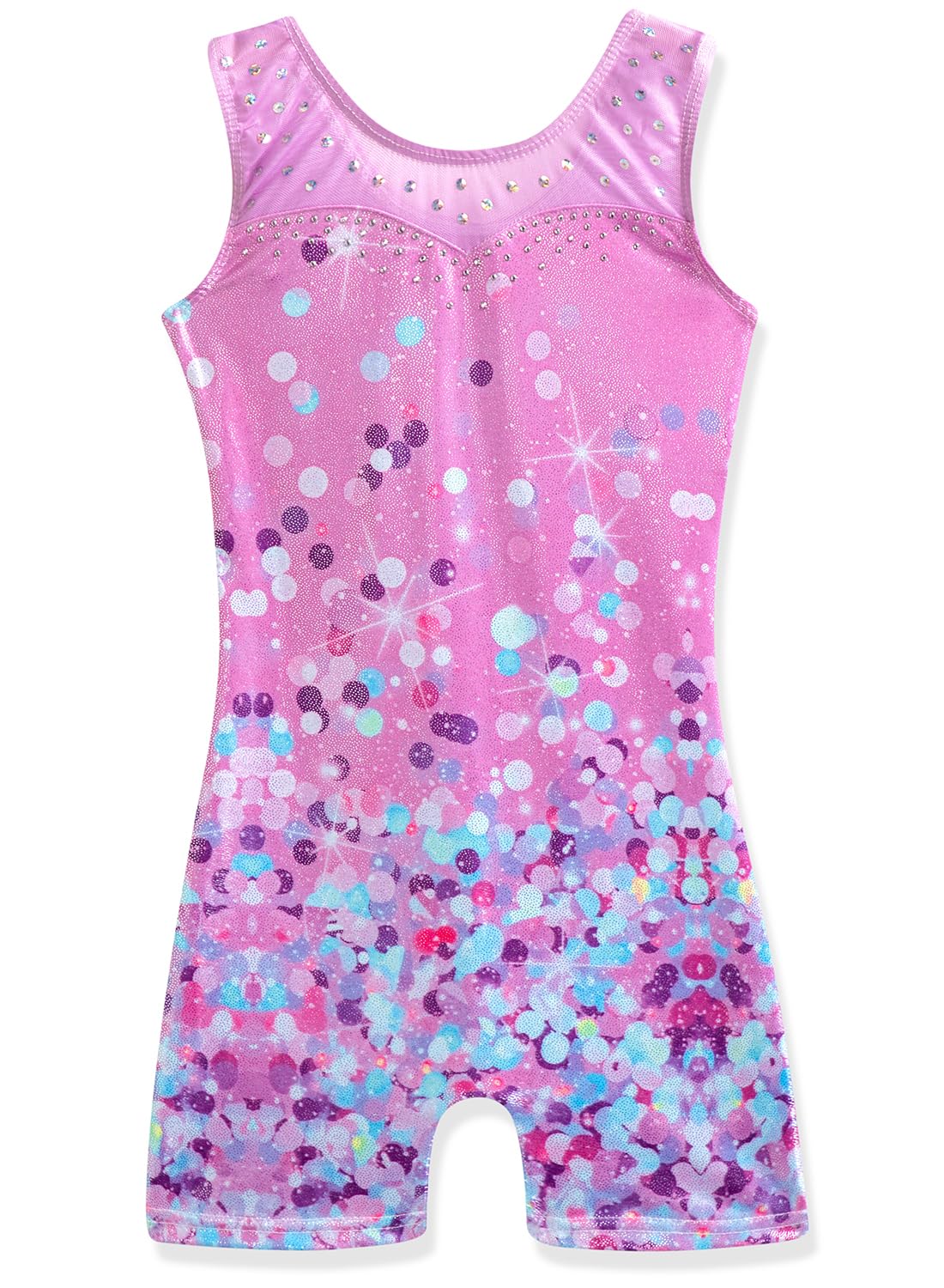 HOZIY Gymnastics Leotards for Girls Toddlers 2t 3t Purple Sequins Diamond Rhinestones Mesh Strap Tumbling Outfits Dance Clothes Apparel Sparkly