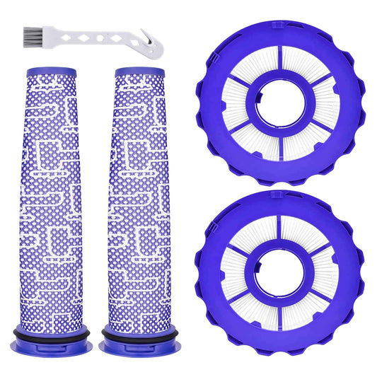 Filter Kits Compatible with Dyson DC40 UP16 UP19, 2 Post-Motor Filters & 2 Pre-Motor Filters for Light/Slim Ball Animal, Multi Floor, Origin, Total Clean Vacuum, Compare to Parts 923587-02 & 922676-01