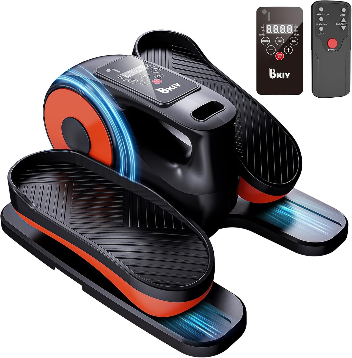 Under Desk Elliptical Machine | Skiennix Electric Mini Elliptical for Seniors - 12-Speed Touch Screen & Remote Control