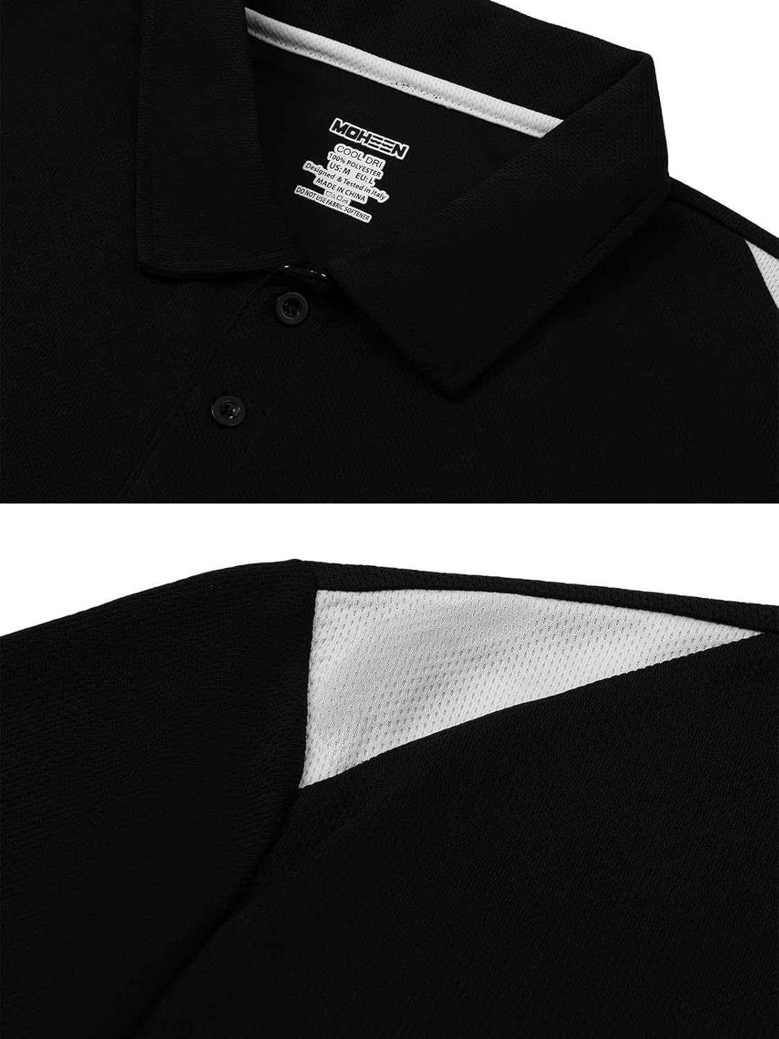 MOHEEN Men's Golf Polo Shirts - Moisture-Wicking, Sun Protection | Sizes M-7XL