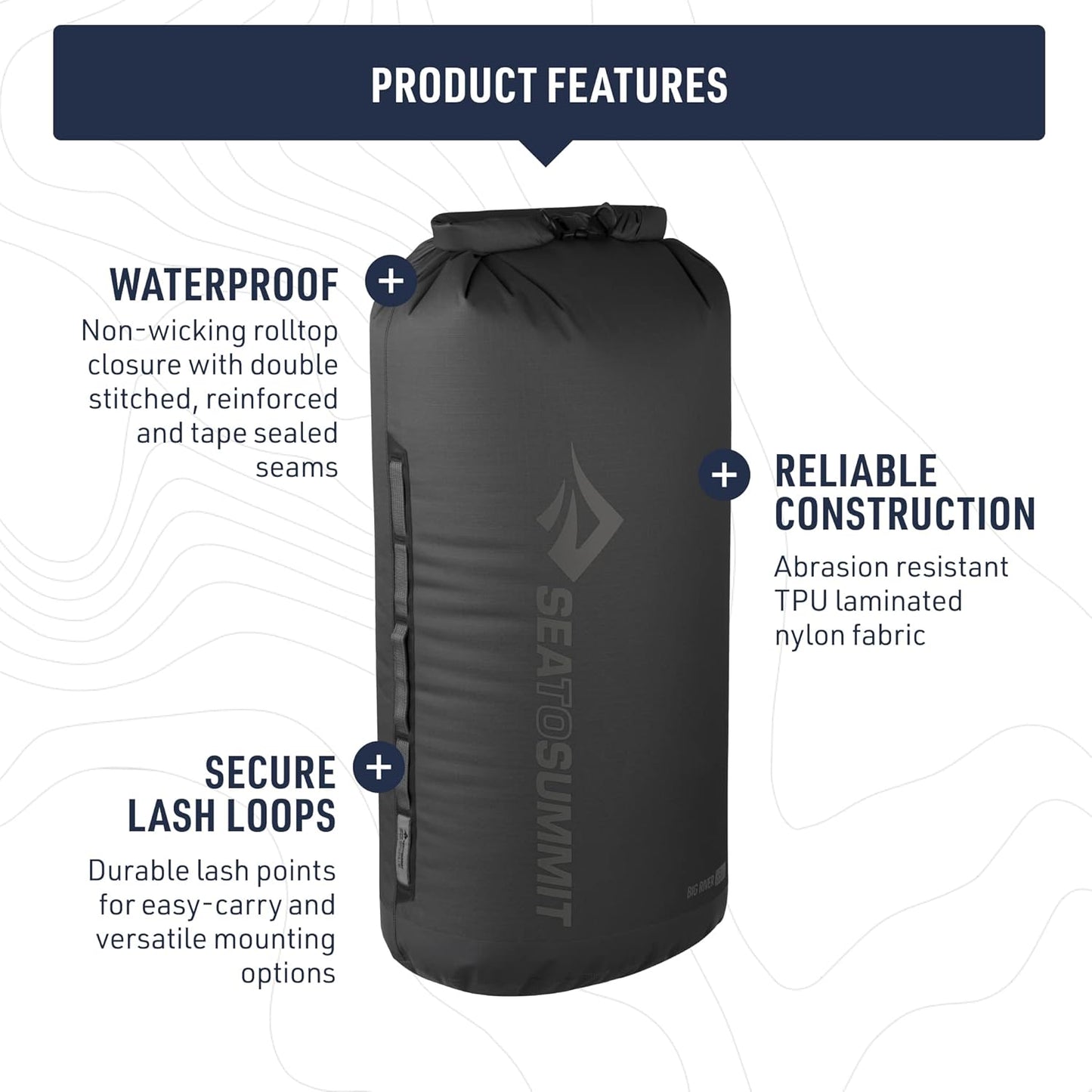 Sea to Summit Big River Dry Bag - Heavy-Duty Waterproof Storage | 13L | Gold Brown