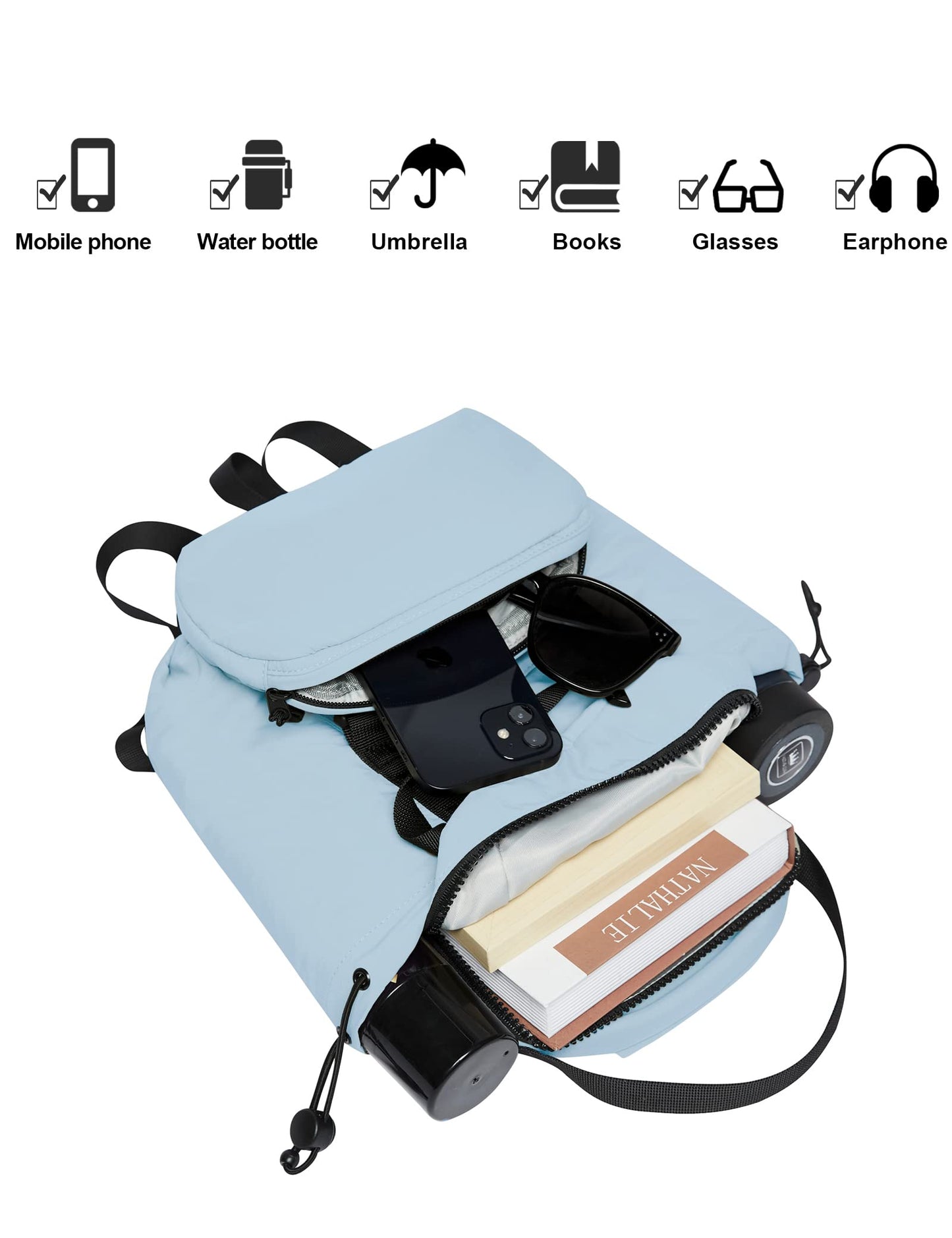 THE GYM PEOPLE Women's Waterproof Mini Backpacks Detachable Sling Bags