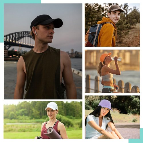 American Trends Baseball Cap for Women Cute Summer Hat Ponytail Golf Tennis Hat Youth Running Workout Trucker Dad Hats Black & Beige
