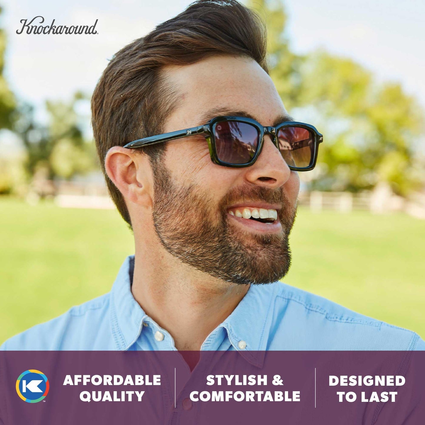 Knockaround Narrow Rectangle Polarized Sunglasses for Women - UV Protection
